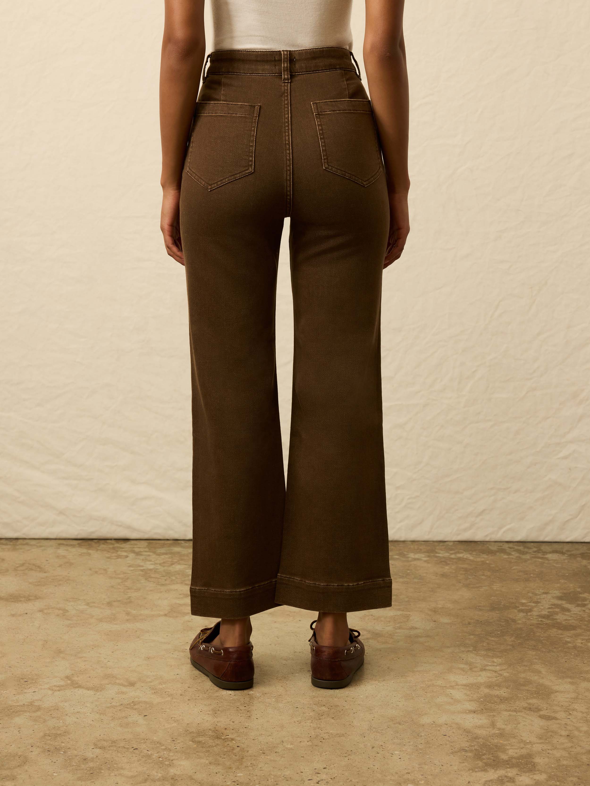 Stretch Terry Patch Pocket Ankle Pant - Walnut - Image 3