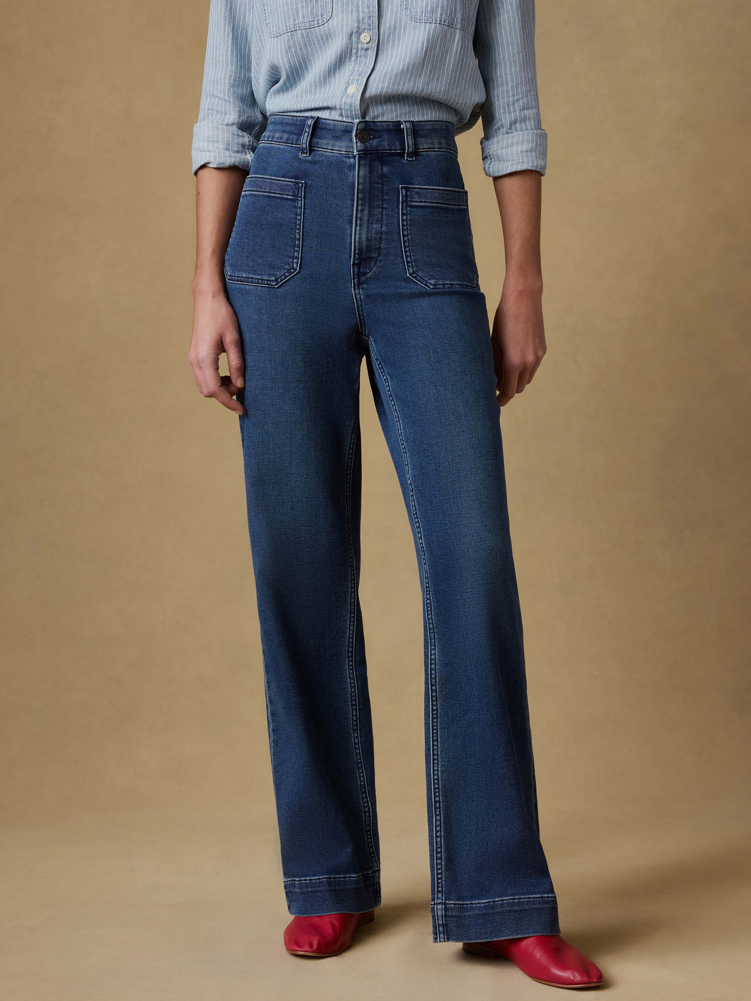Stretch Terry Patch Pocket Pant - Creekstone Wash - Image 3