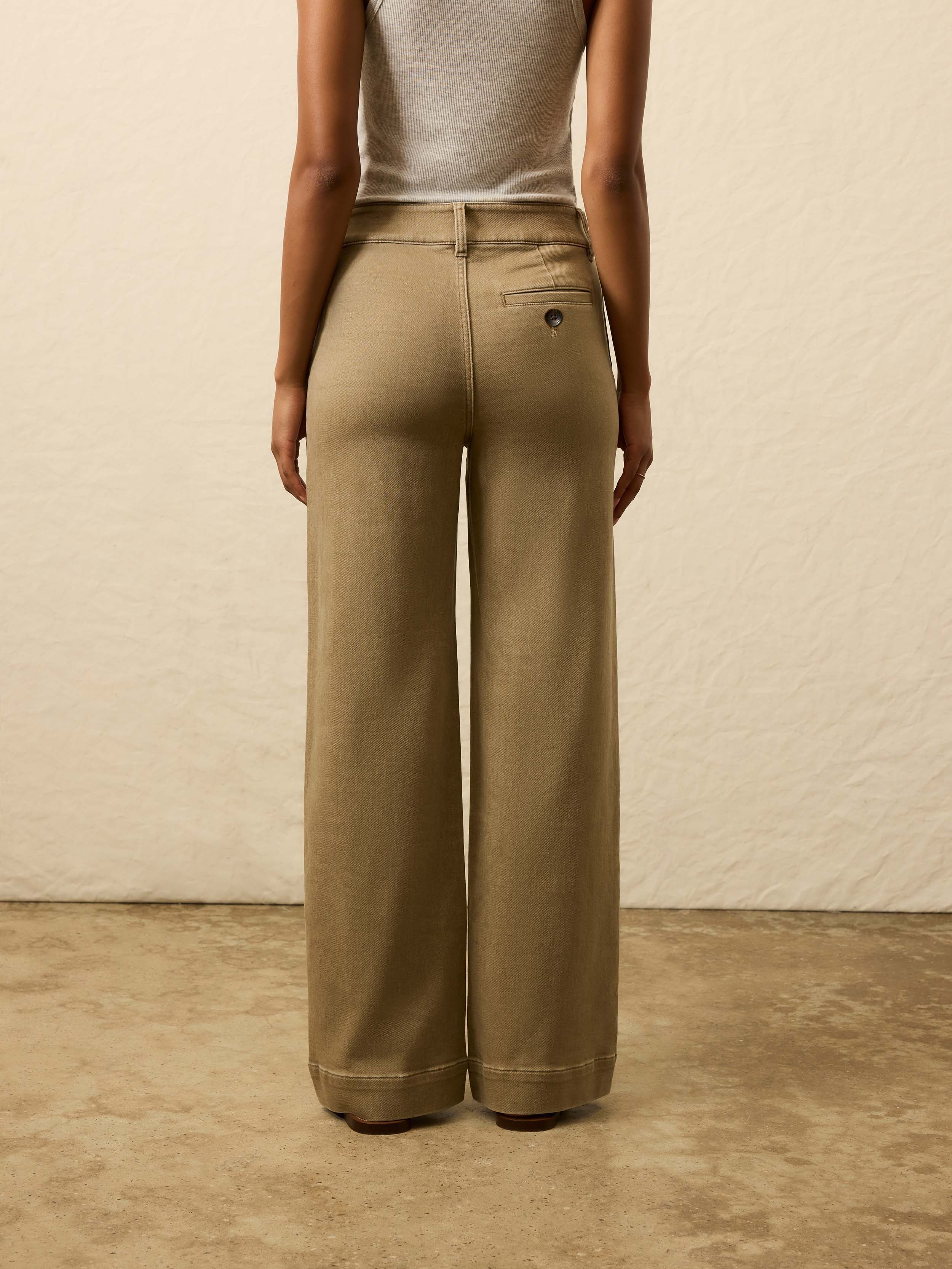 Stretch Terry Sailor Trouser - Desert Khaki - Image 3