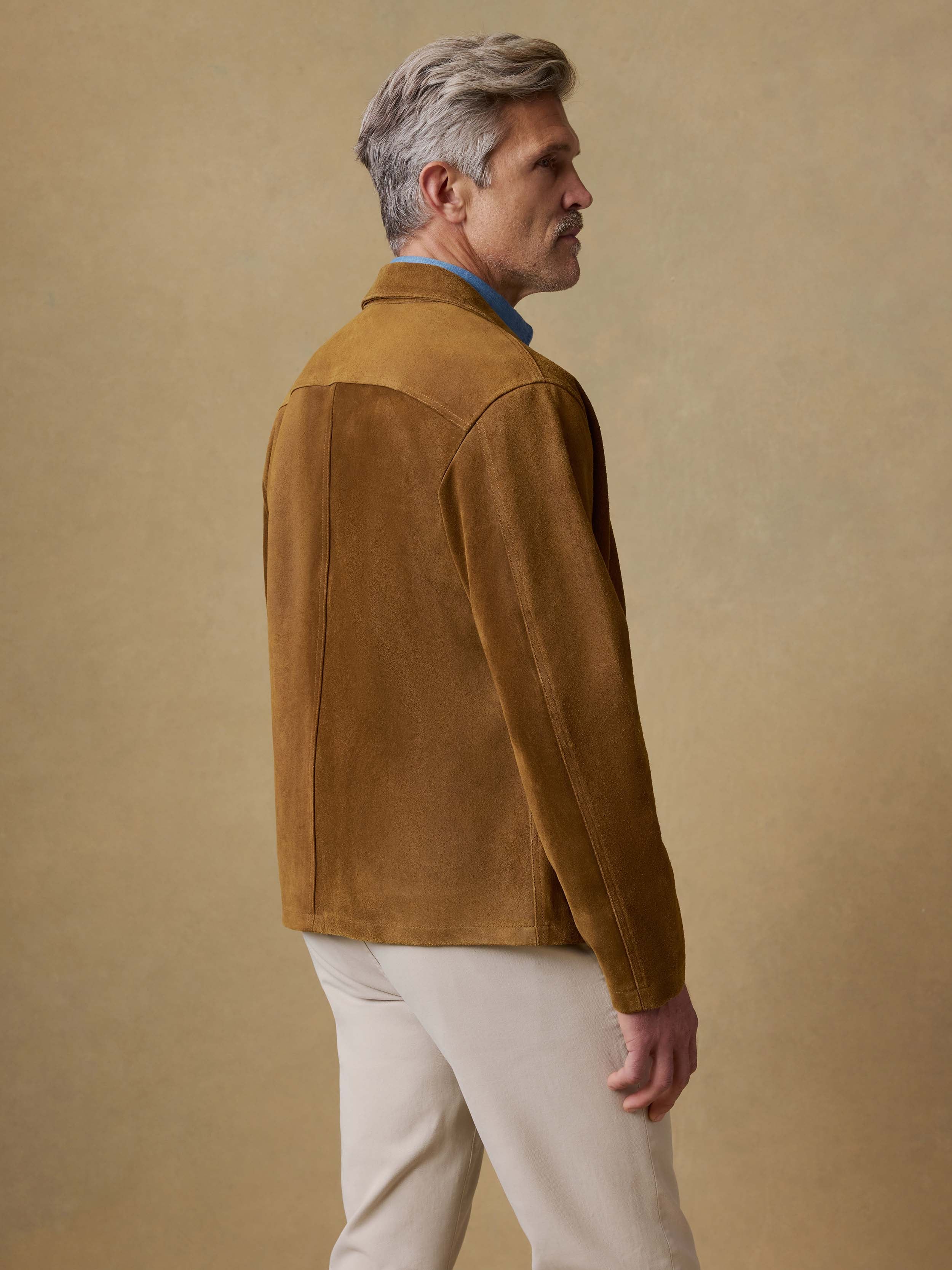 Suede Studio Jacket - Golden Chestnut - Image 3