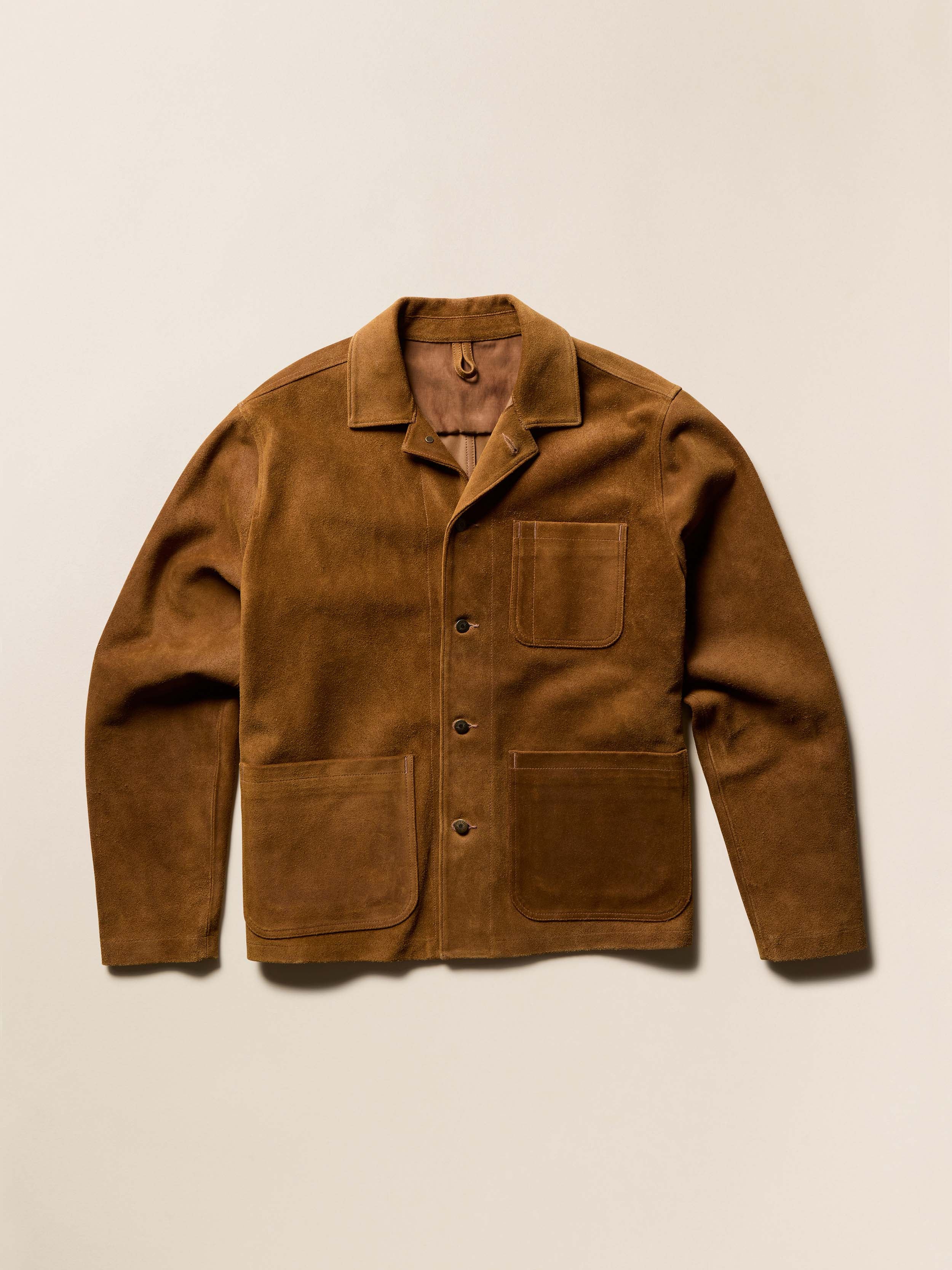 Suede Studio Jacket - Golden Chestnut - Image 9