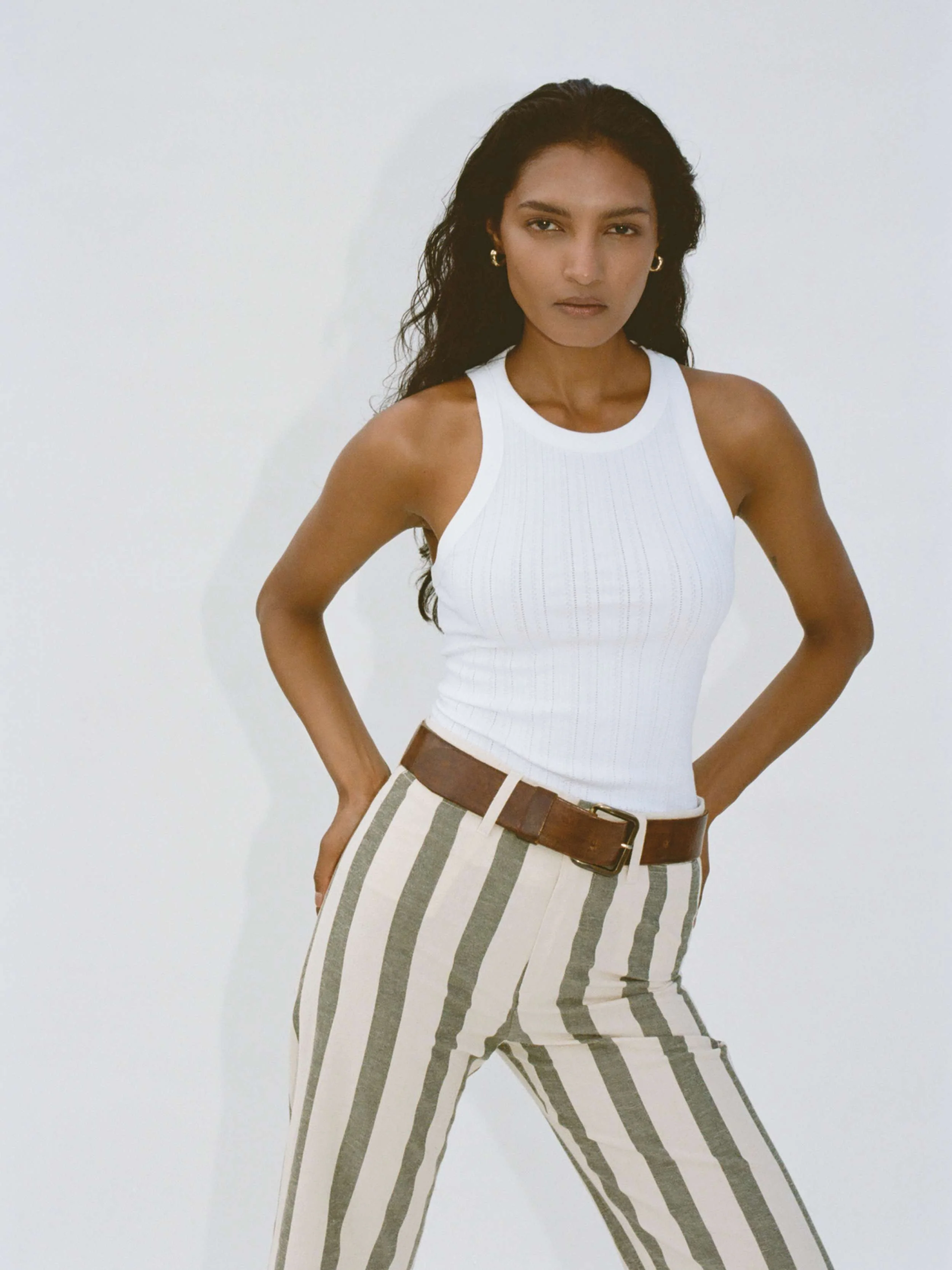Sun Strider Cotton Linen Pant - Pine Bay Stripe