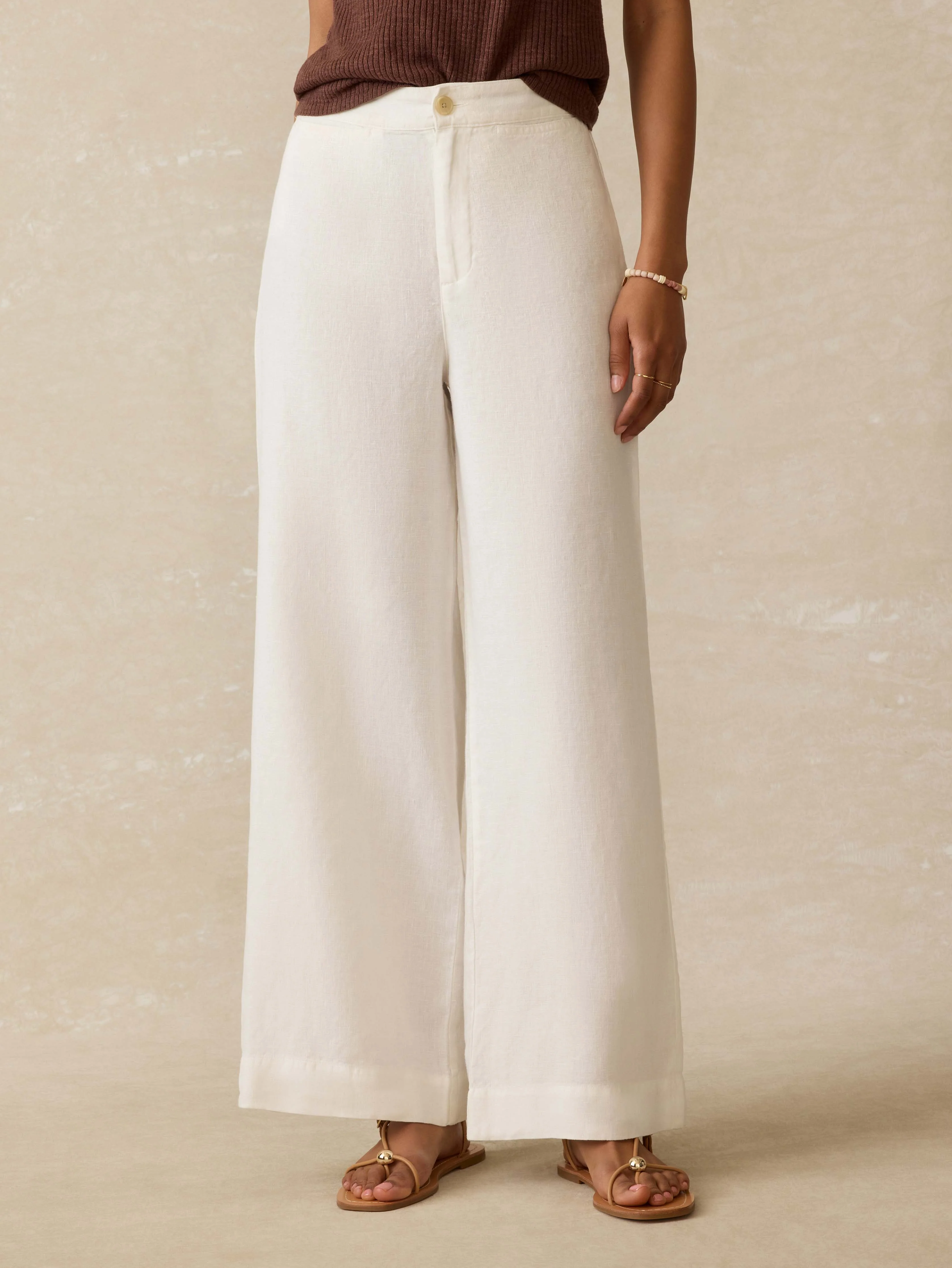 Sun Strider Linen Pant - White - Image 4