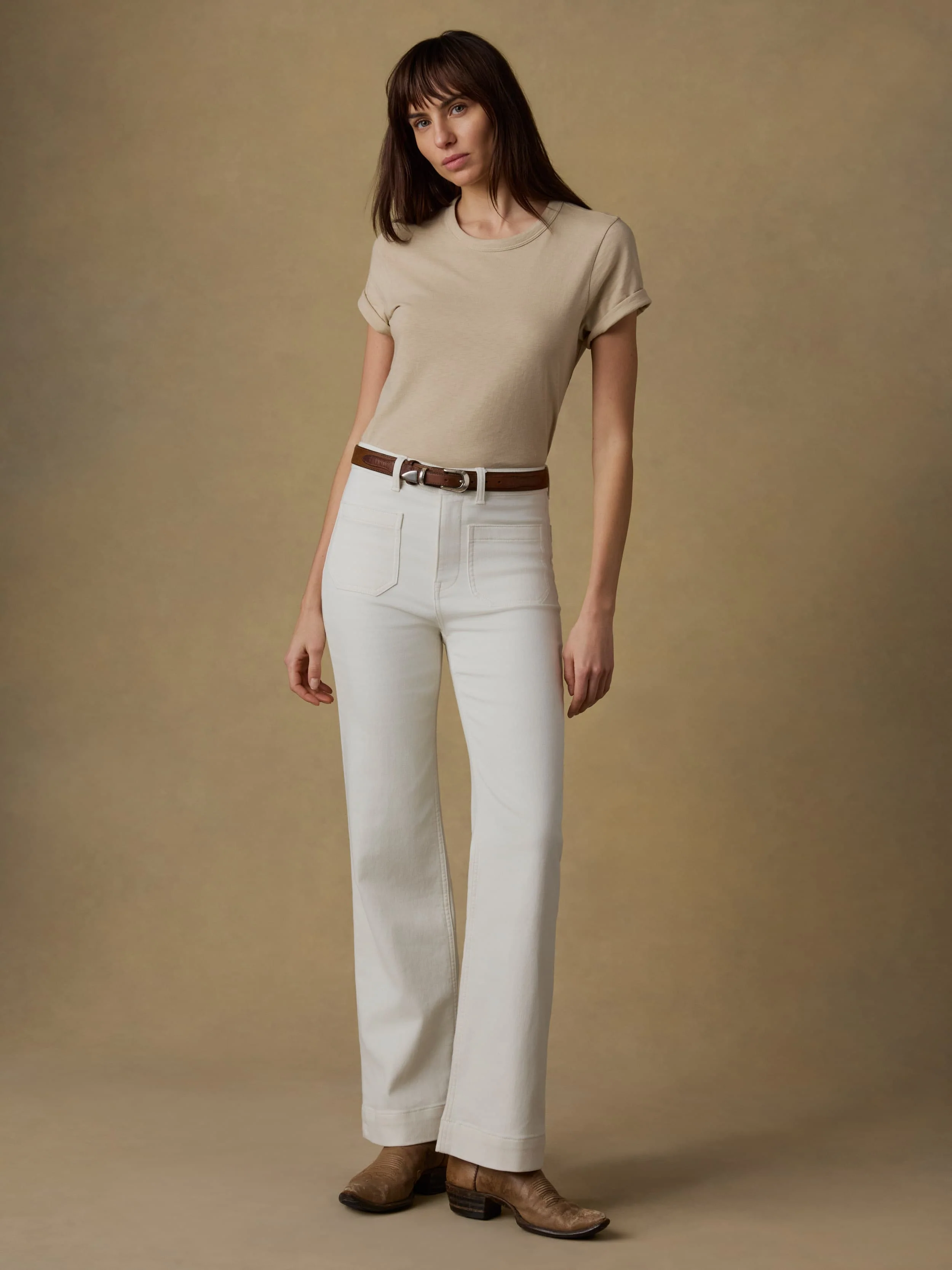 Sunwashed Regenerative Tee - White Pepper