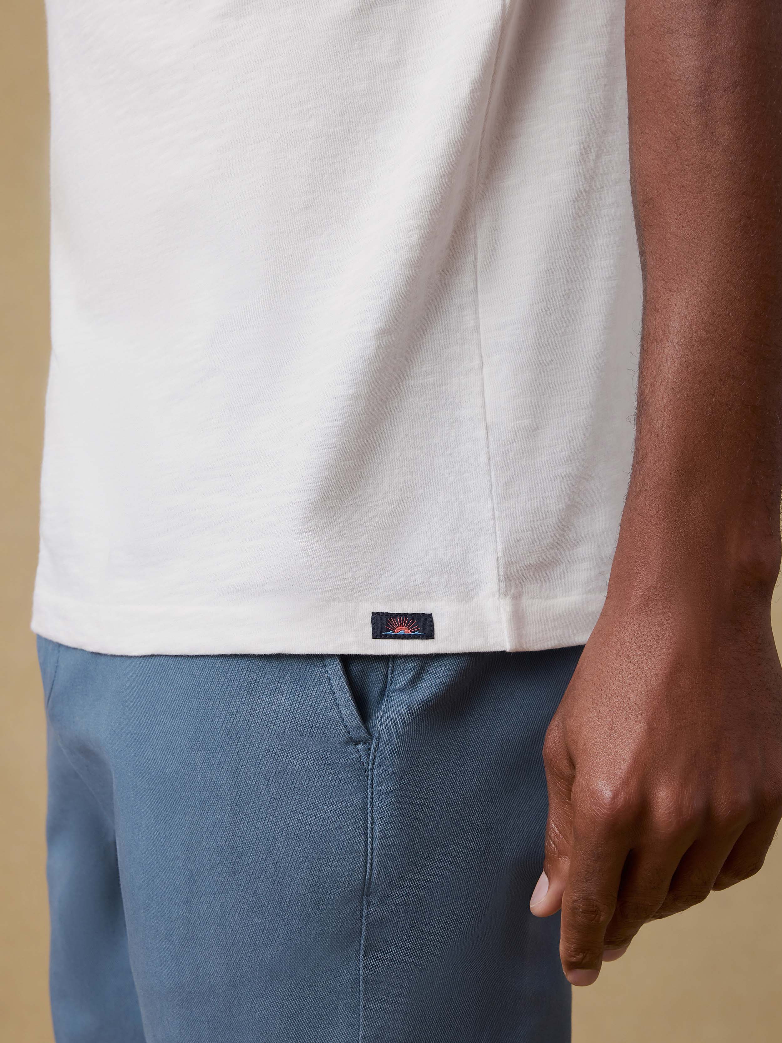 Sunwashed Regenerative Pocket Tee - White - Image 5
