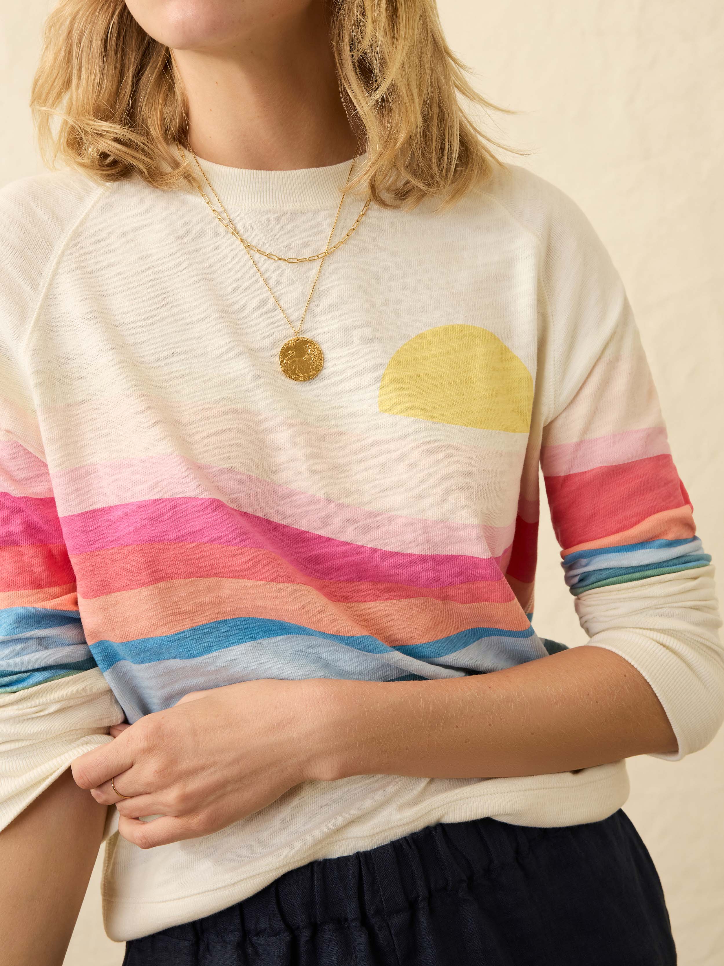 Sunwashed Slub Crew - Sun Spritz Soleil - Image 5