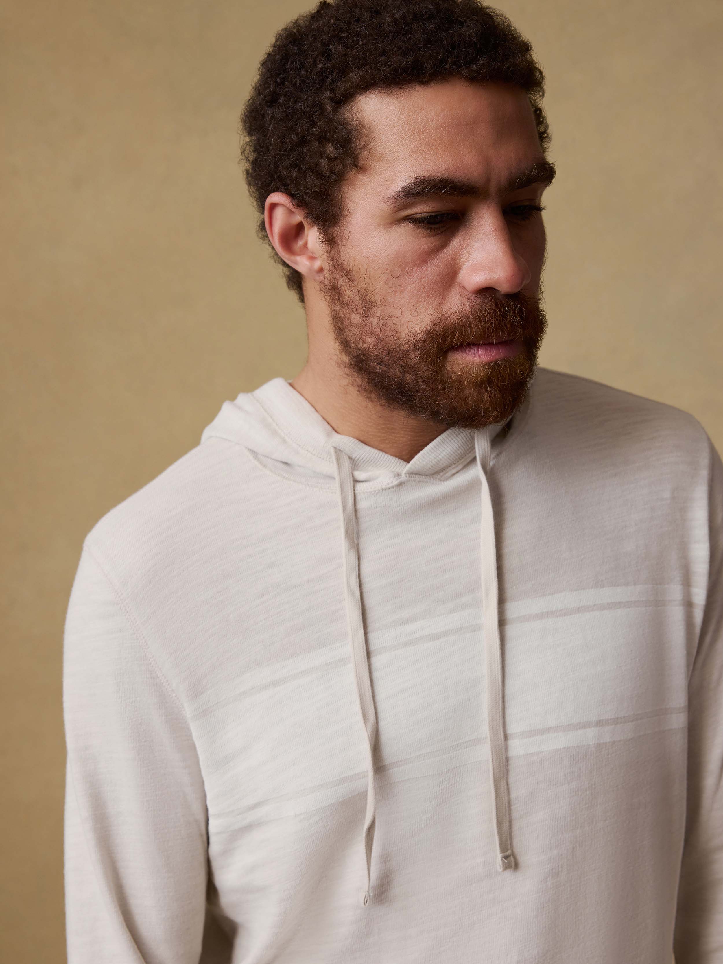 Sunwashed Organic Hoodie - Ice Grey Surf Stripe - Image 5