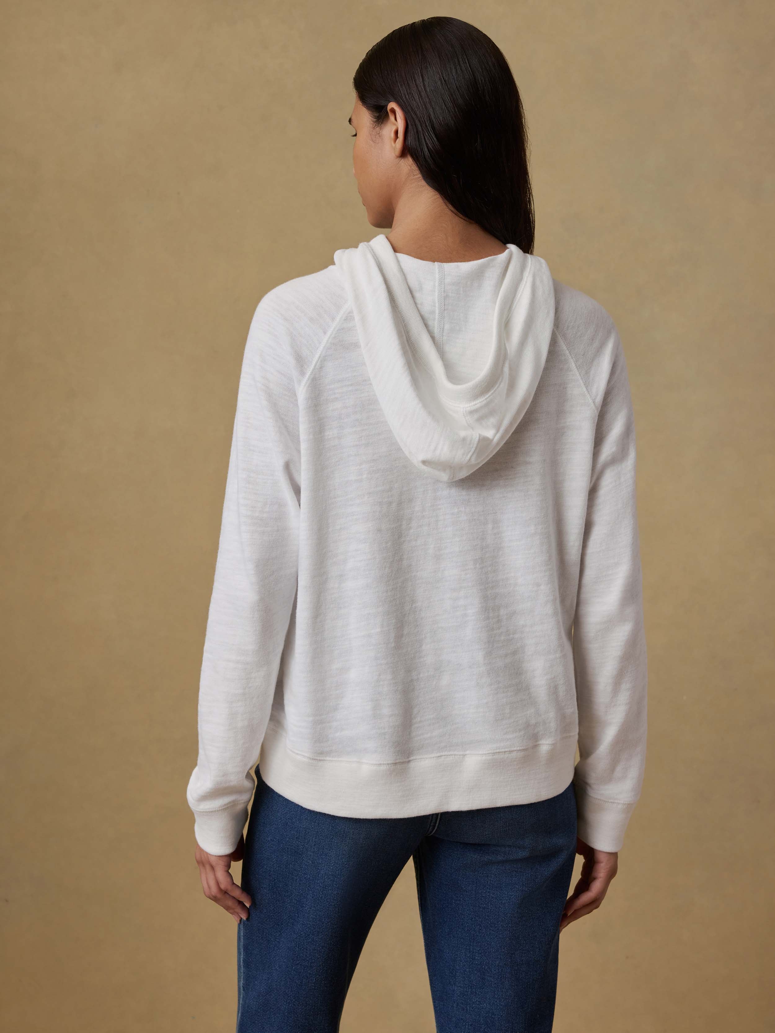 Sunwashed Organic Hoodie - White - Image 4