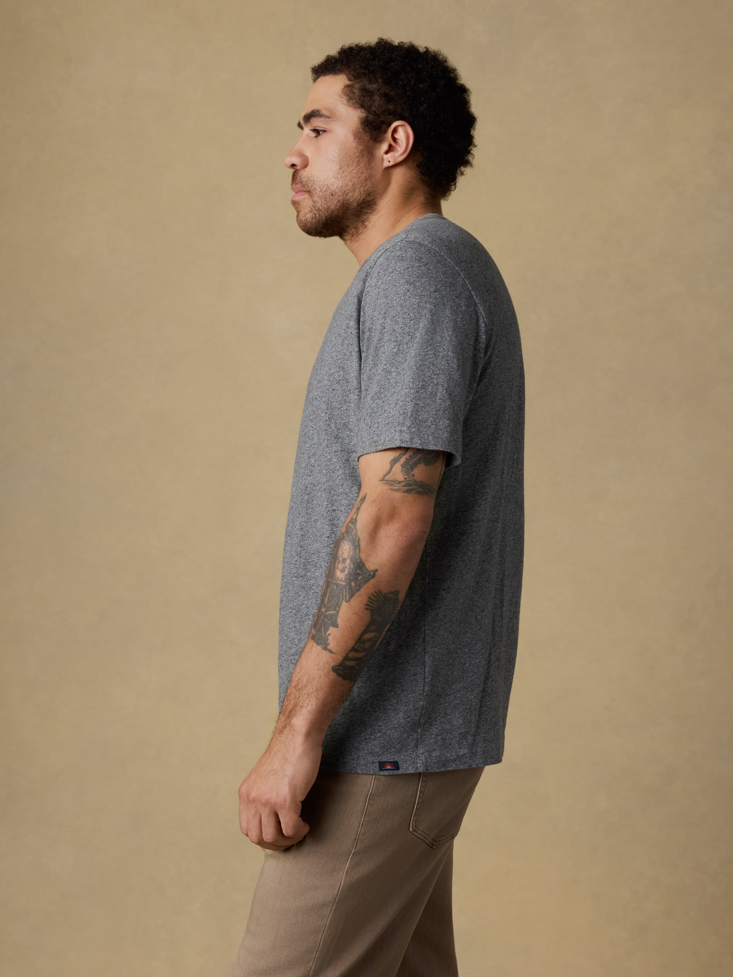 Sunwashed Regenerative Tee - Pebble Grey Heather - Image 6