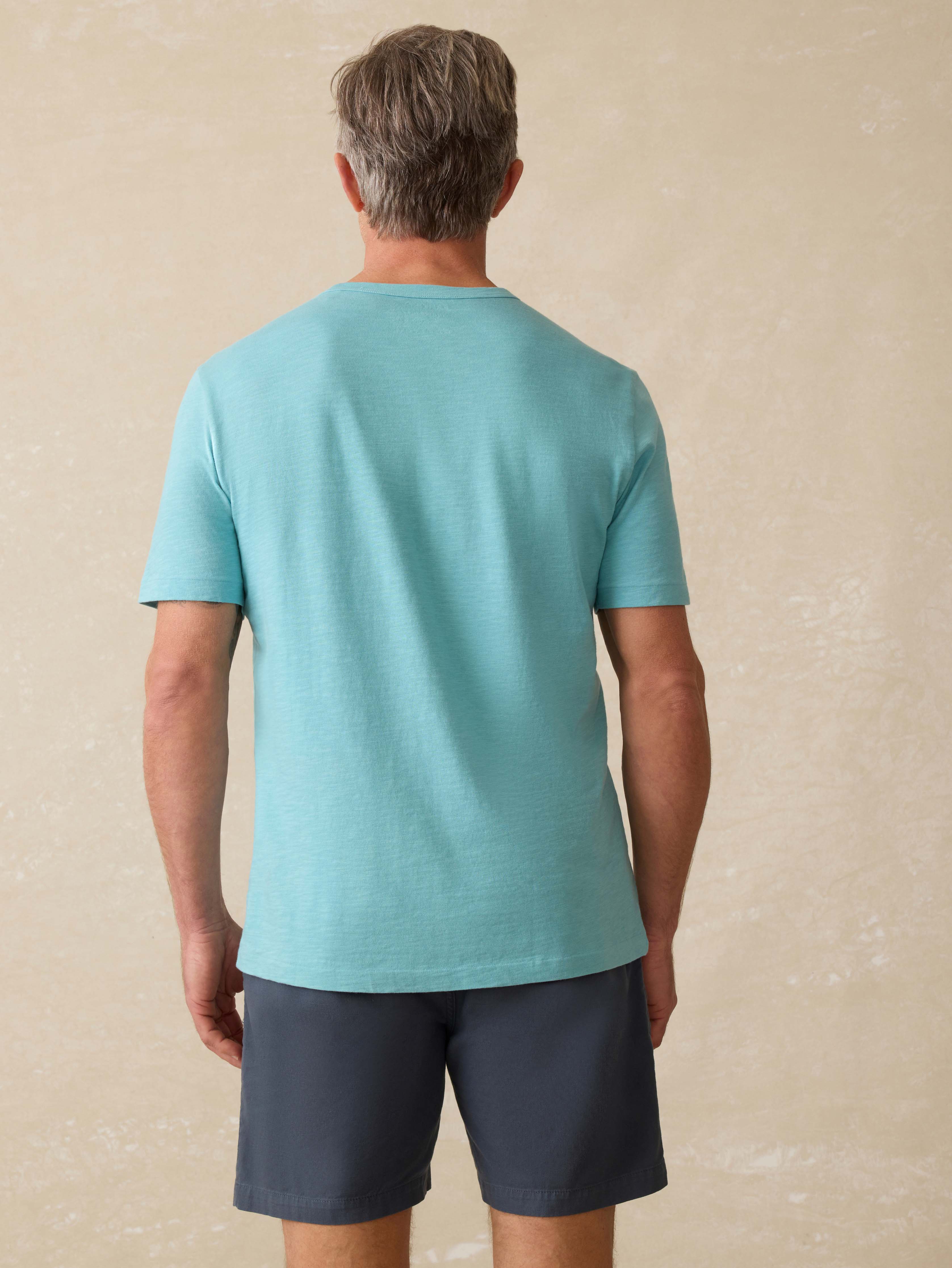 Sunwashed Regenerative Tee - Teal Sea - Image 4