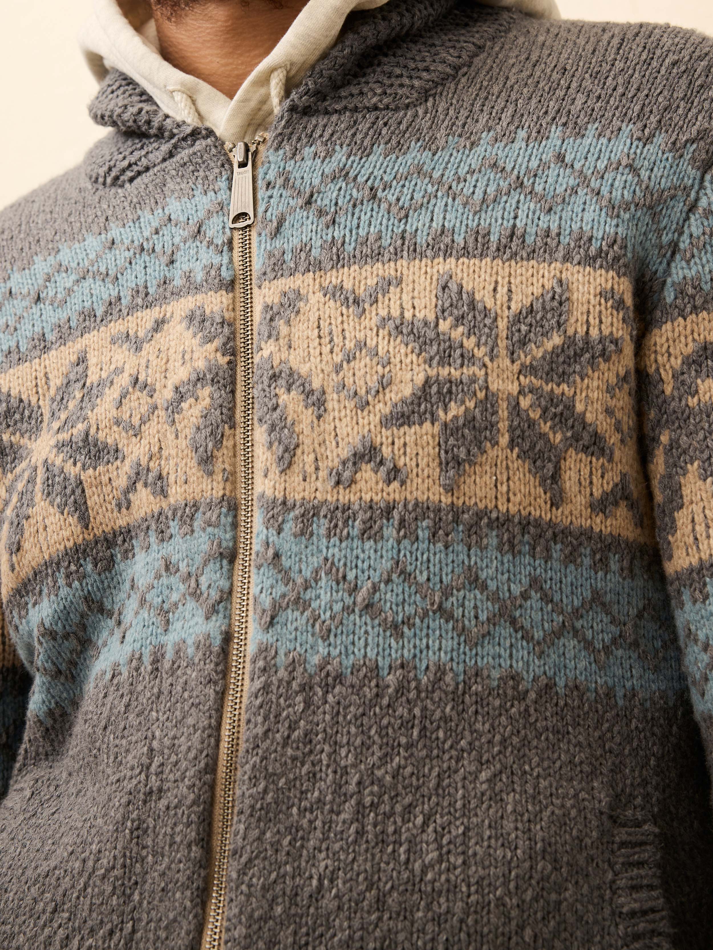 Surf To Snow Zip Cardigan - Iron Coast - Image 2