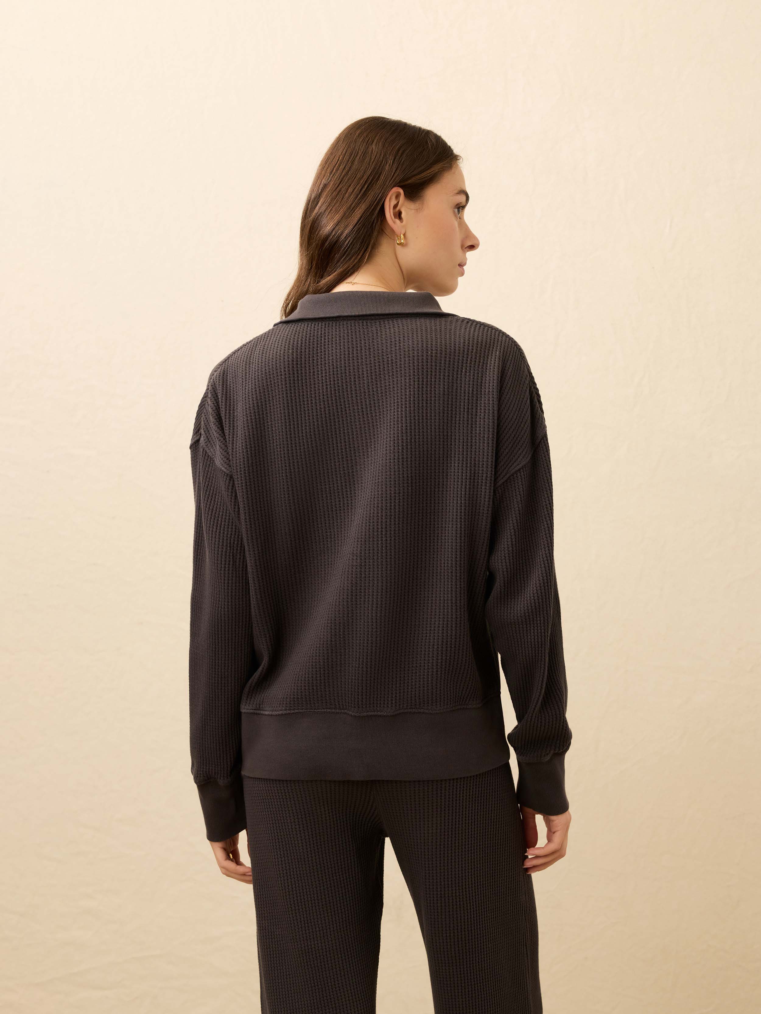 Après Waffle Henley - Washed Black - Image 6
