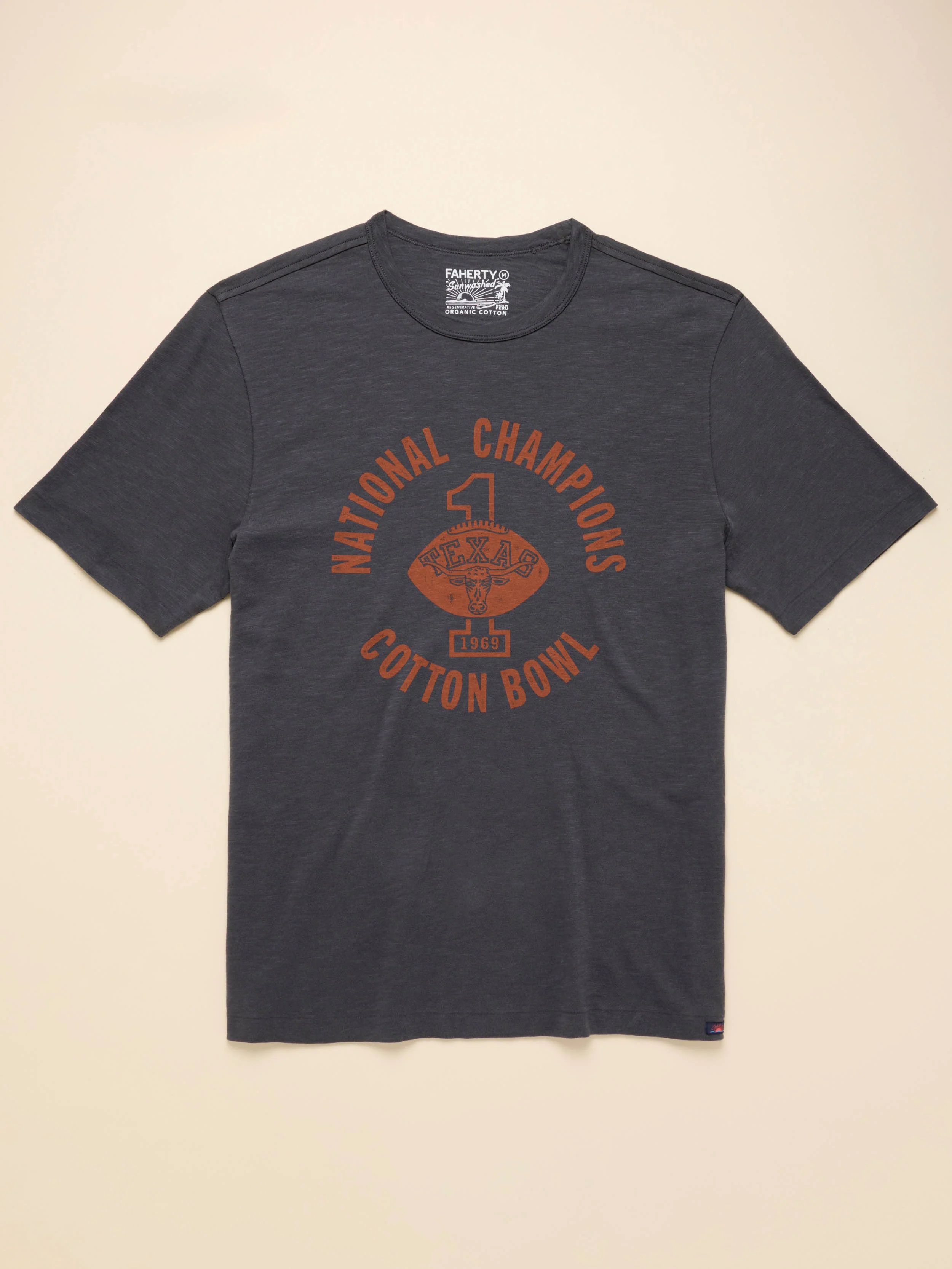 University of Texas Sunwashed Tee - Graphite - Image 3