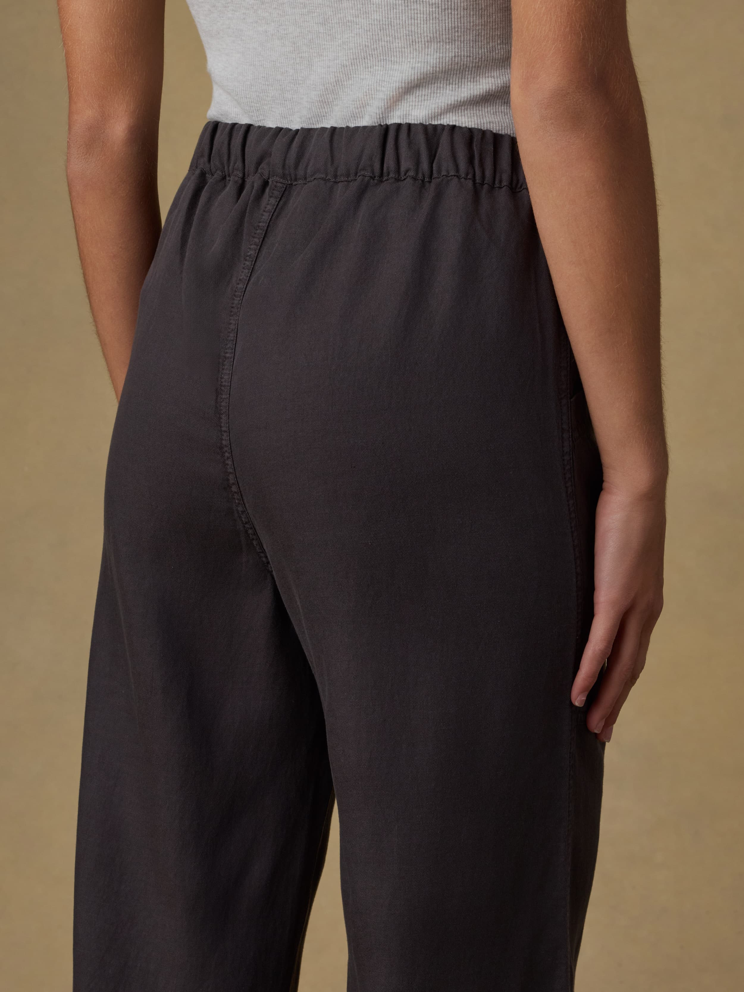 Topanga Drape Ankle Pant - Washed Black - Image 6