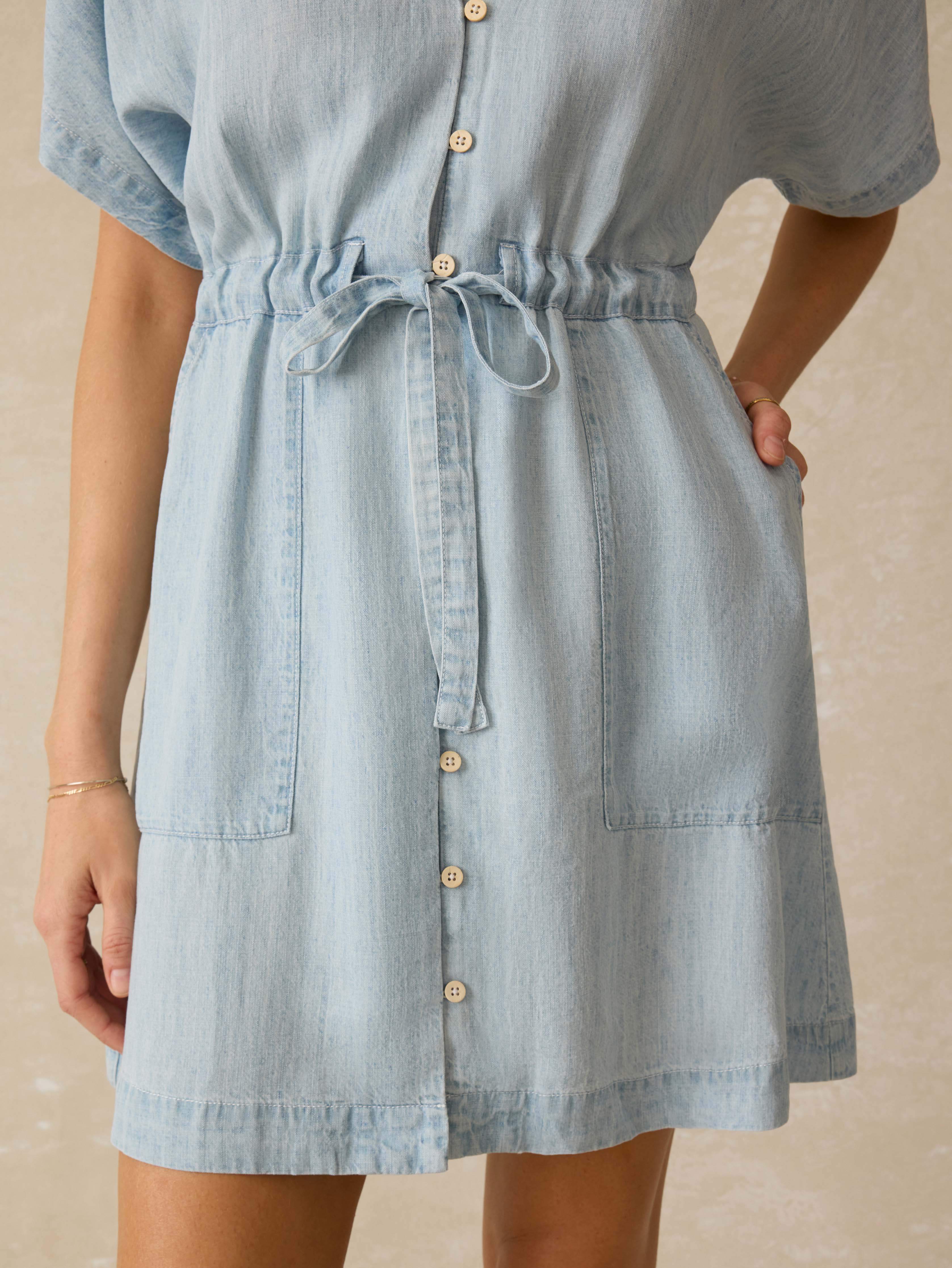 Tried & True Chambray Oakley Dress - Arctic Sea Wash - Image 2