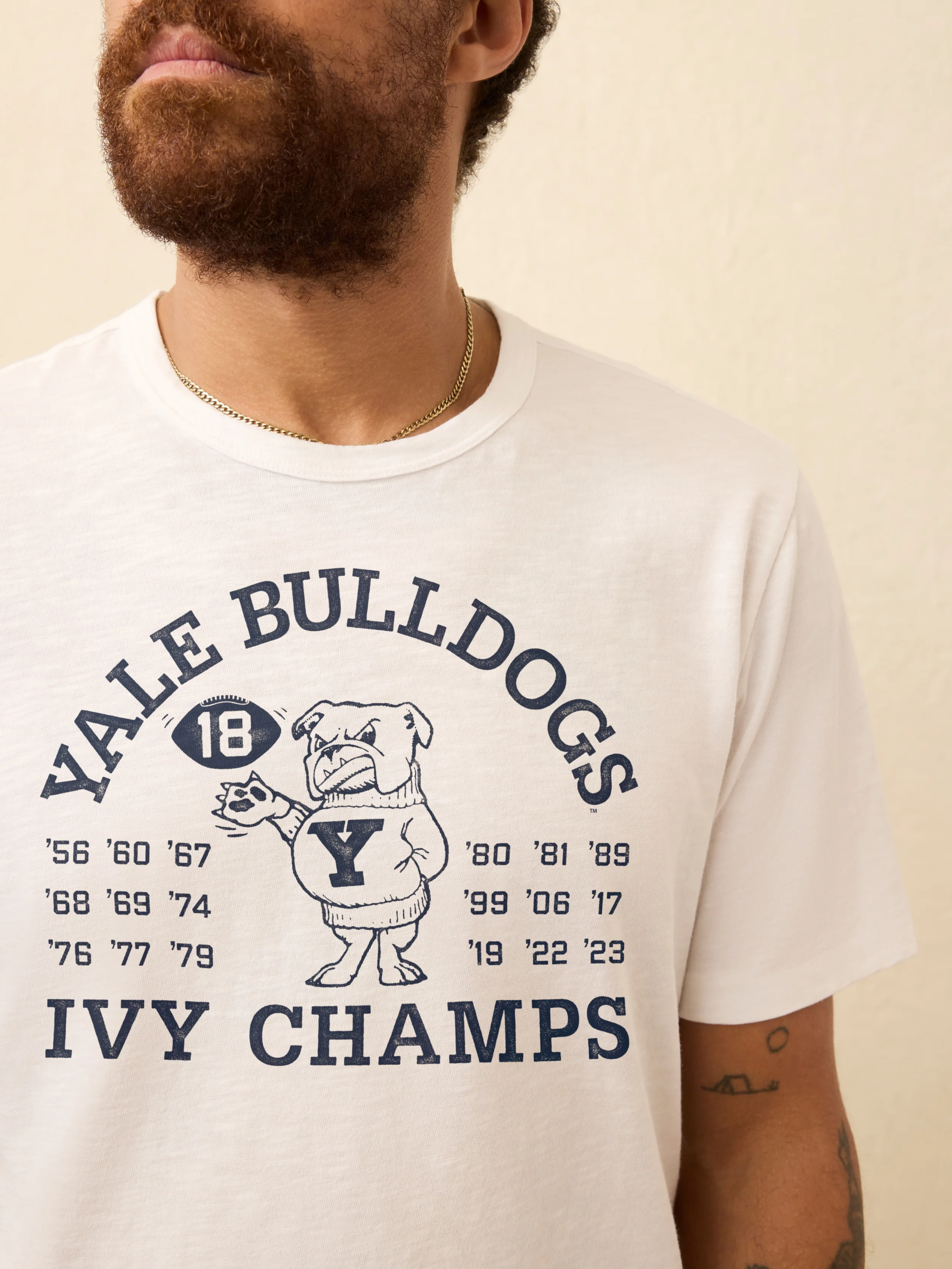 Yale Sunwashed Tee - White - Image 2